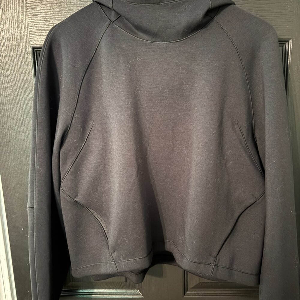 Lululemon Womens Scuba Black Crop Hoodie 10 - Picture 1 of 3